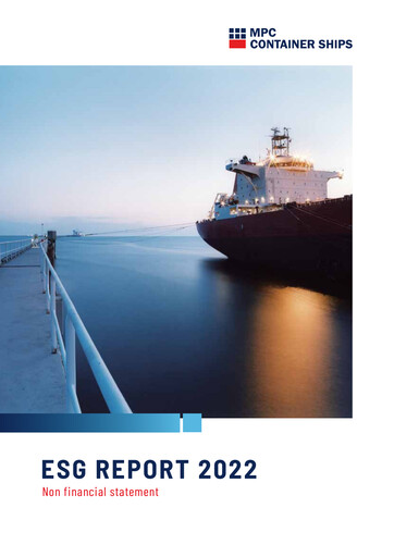 Miniature MPC Container Ships Rapport ESG 2022