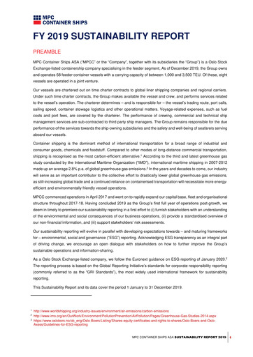 Thumbnail MPC Container Ships Sustainability Report 2019