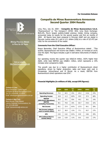 Miniature Buenaventura Mining Company  Bilan financier 2004-h1