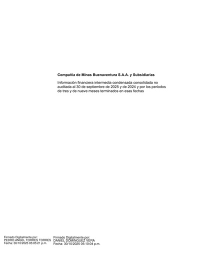 Vorschaubild Buenaventura Mining Company  Quartalsbericht 2025-q3