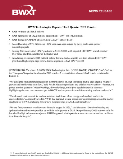 Thumbnail BWX Technologies
 Quarterly Report 2025-q3