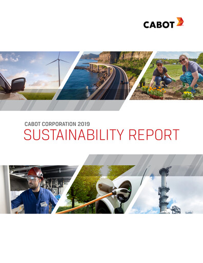 Thumbnail Cabot Corporation
 Sustainability Report 2019