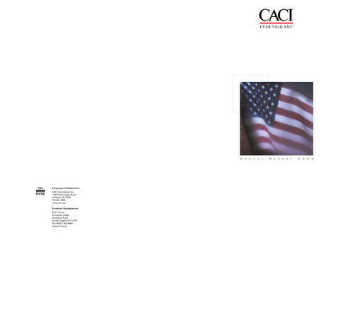 Miniature CACI International Inc Rapport annuel 2003