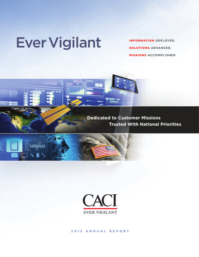 Miniature CACI International Inc Rapport annuel 2015