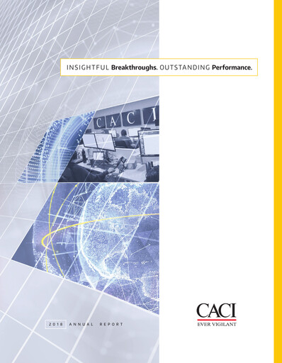 Miniature CACI International Inc Rapport annuel 2018