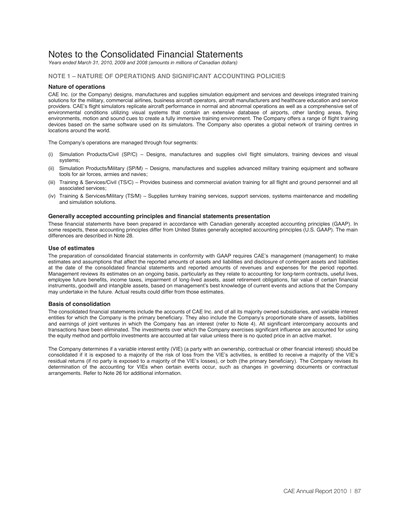 Thumbnail CAE Financial Statement 2010
