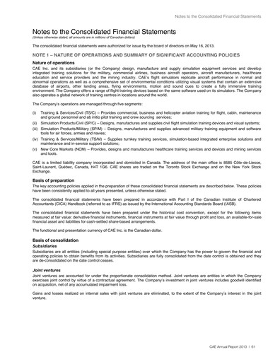 Thumbnail CAE Financial Statement 2013