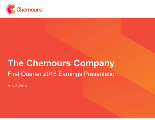 Thumbnail Chemours
 Quarterly Report 2016-q1