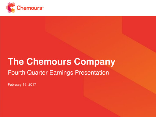 Thumbnail Chemours
 Quarterly Report 2016-q4
