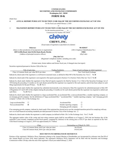 Thumbnail Chewy Annual Report 2019