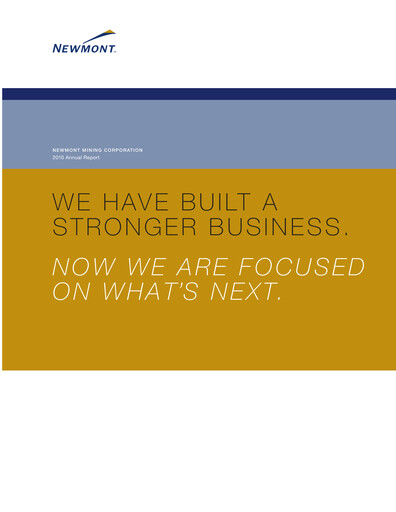 Miniature Newmont Rapport annuel 2010