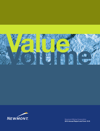 Miniature Newmont Rapport annuel 2013