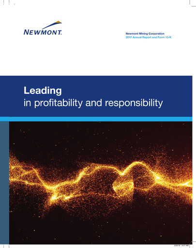 Miniature Newmont Rapport annuel 2017