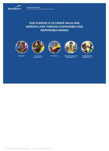 Miniature Newmont Rapport de durabilité 2015