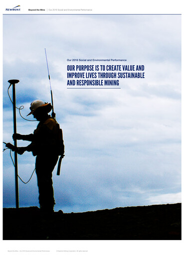Miniature Newmont Rapport de durabilité 2016