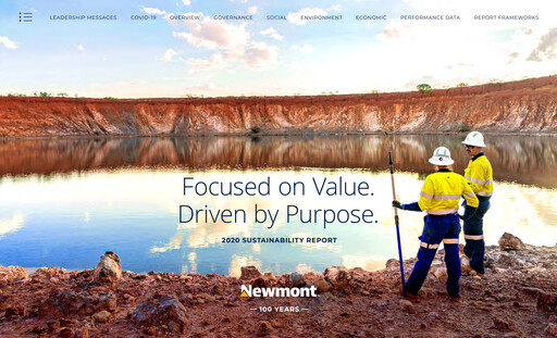 Miniature Newmont Rapport de durabilité 2020