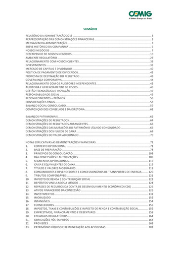 Thumbnail Cemig Financial Statement 2015
