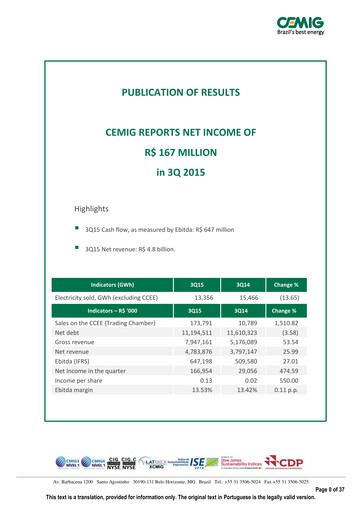Vorschaubild Cemig Quartalsbericht 2015-q3