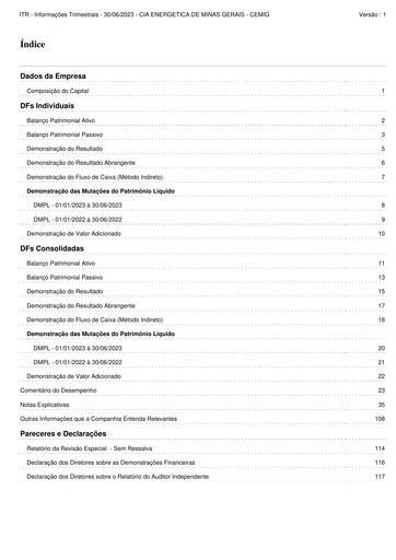 Thumbnail Cemig Quarterly Report 2023-q2