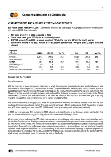 Thumbnail GPA Quarterly Report 2000-q4