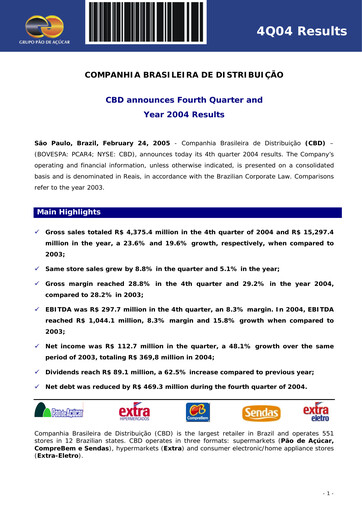 Thumbnail GPA Quarterly Report 2004-q4
