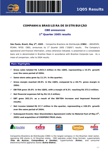 Thumbnail GPA Quarterly Report 2005-q1