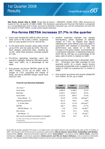 Thumbnail GPA Quarterly Report 2008-q1