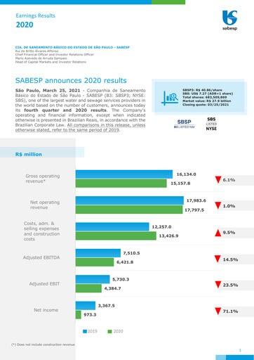 Thumbnail Sabesp Financial Report 2020