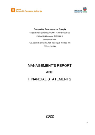 Thumbnail Companhia Paranaense de Energia (COPEL) Financial Statement 2022