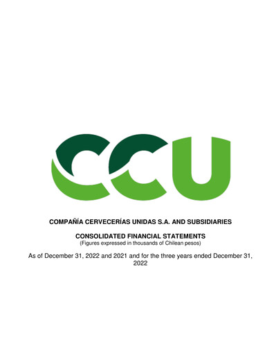 Thumbnail Compañía Cervecerías Unidas Financial Statement 2022