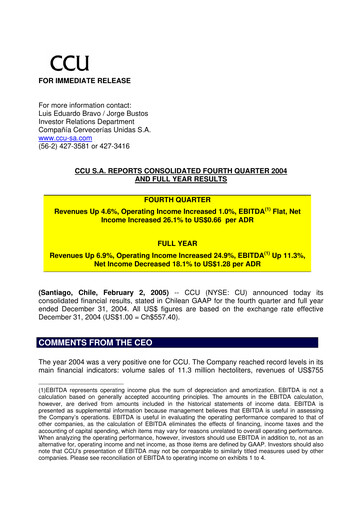 Thumbnail Compañía Cervecerías Unidas Quarterly Report 2004-q4