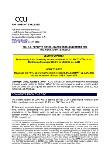 Thumbnail Compañía Cervecerías Unidas Quarterly Report 2006-q2