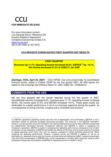 Thumbnail Compañía Cervecerías Unidas Quarterly Report 2007-q1