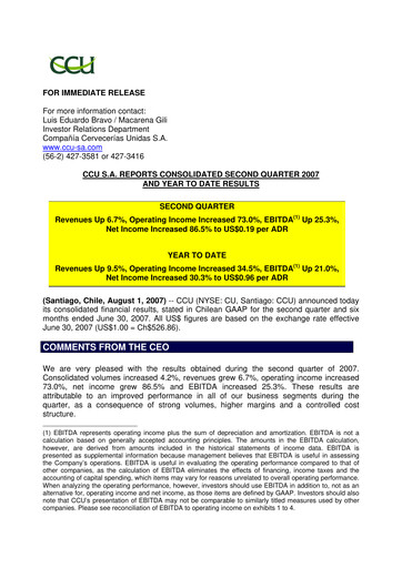 Thumbnail Compañía Cervecerías Unidas Quarterly Report 2007-q2