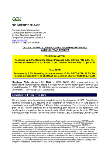 Thumbnail Compañía Cervecerías Unidas Quarterly Report 2007-q4