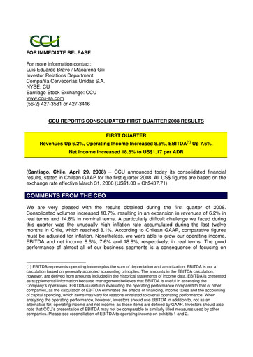 Thumbnail Compañía Cervecerías Unidas Quarterly Report 2008-q1