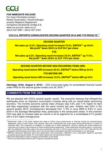 Thumbnail Compañía Cervecerías Unidas Quarterly Report 2010-q2