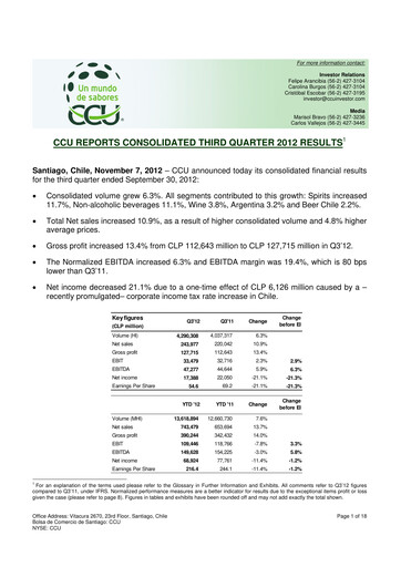 Thumbnail Compañía Cervecerías Unidas Quarterly Report 2012-q3