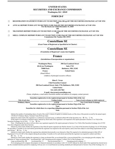 Thumbnail Constellium
 Annual Report 2020