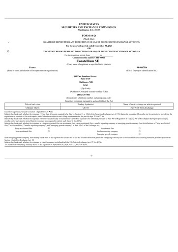 Thumbnail Constellium
 Quarterly Report 2025-q3