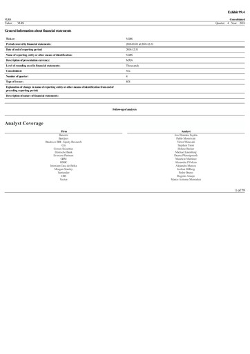 Thumbnail Volaris
 Financial Statement 2018