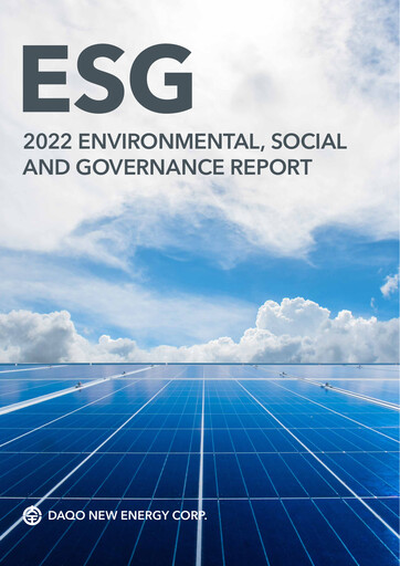 Thumbnail Daqo New Energy ESG Report 2022