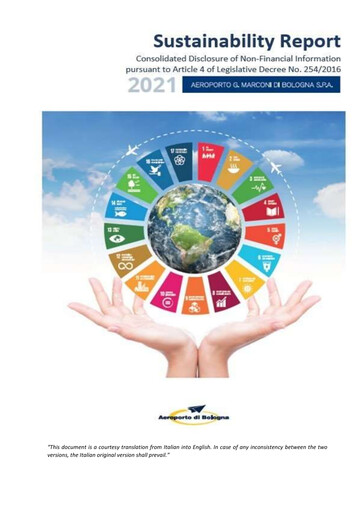 Thumbnail Aeroporto G. Marconi Bologna Sustainability Report 2021