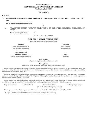 Thumbnail Delek US Quarterly Report 2013-q2