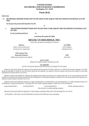 Thumbnail Delek US Quarterly Report 2013-q3