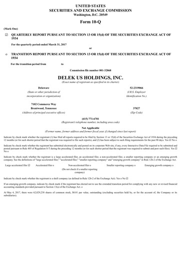 Thumbnail Delek US Quarterly Report 2017-q1