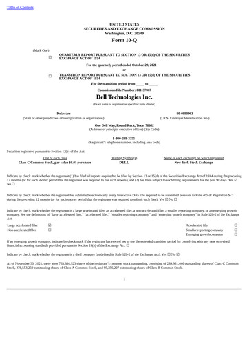 Thumbnail Dell Quarterly Report 2022-q3