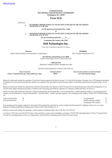 Thumbnail Dell Quarterly Report 2027-q1