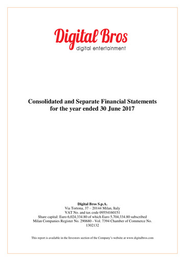 Thumbnail Digital Bros Financial Statement 2016-2017