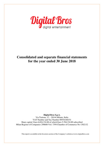 Thumbnail Digital Bros Financial Statement 2017-2018